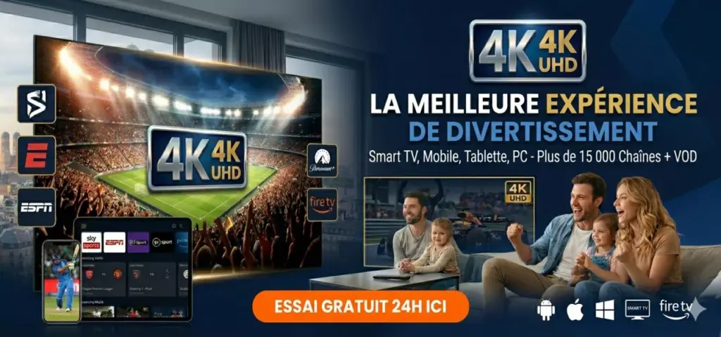 iptv francais GOLD À LA MEILLEURE EXPÉRIENCE DE DIVERTISSEMENT foot et films et series test gratuit
